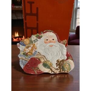 Fitz and Floyd St. Nick Canape or Decorative Hanging Plate NIB